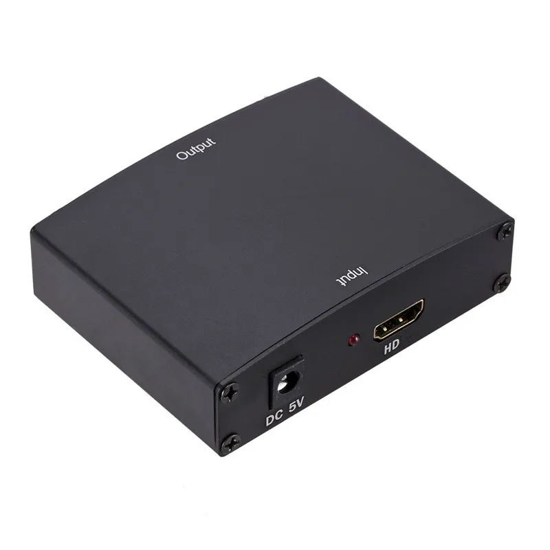 

HDMI-compatible To RGB Component Converter 1080P HD 5 RCA YPbPr Video + R/L Audio Converter Adapter for TV PC with EU US Plug