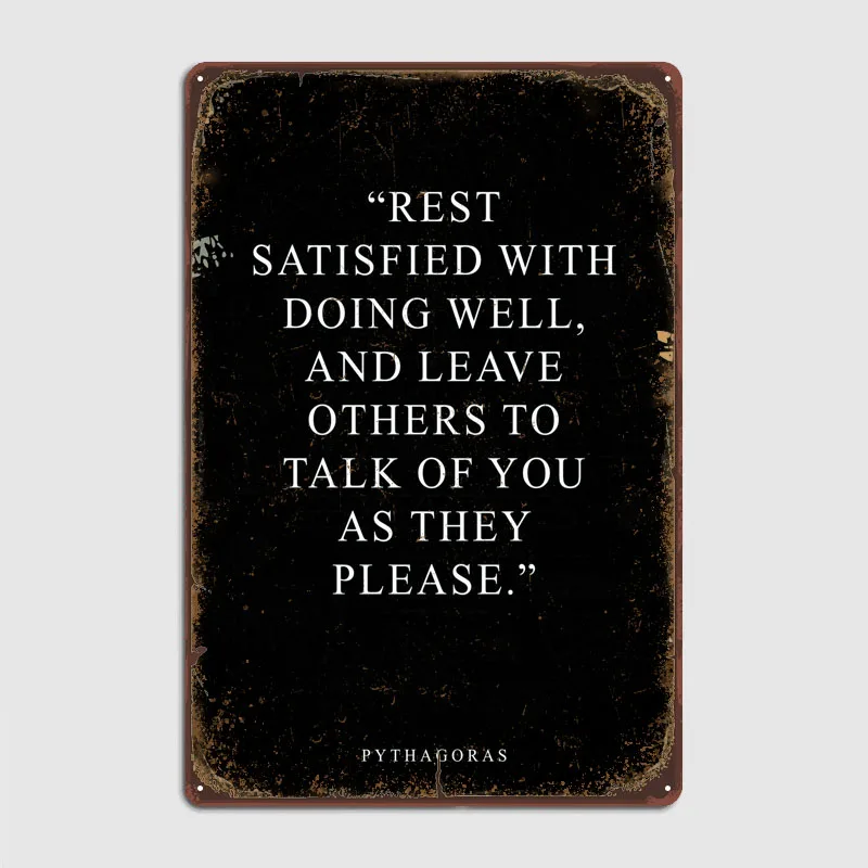 Вдохновляющие жестяные знаки Pythagoras художественный декор для комнаты украшения