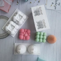 bubble cube candles silicone mold 3d aromatherapy plaster candle hand made baking chocolate dessert cake mould tool