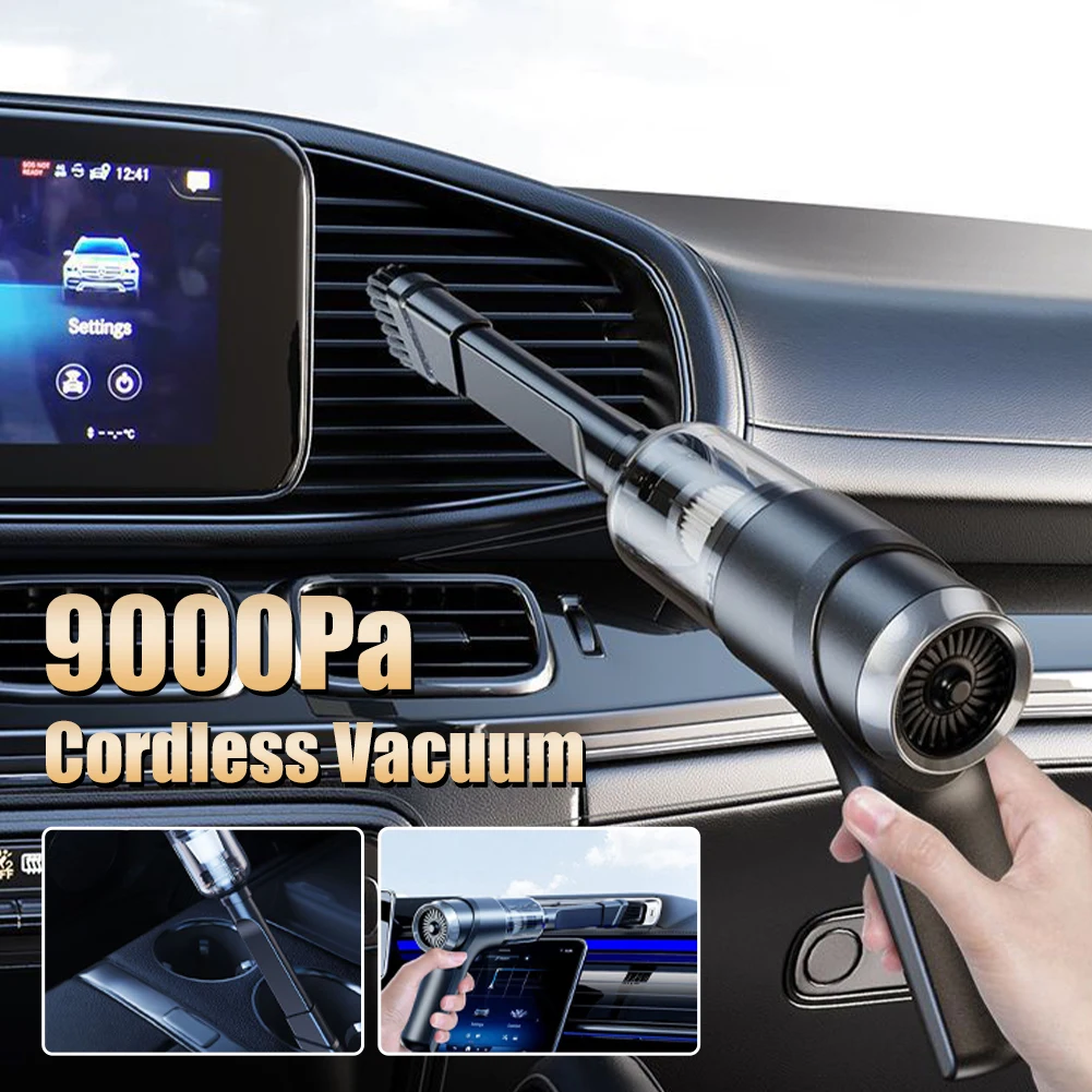 

Портативный беспроводной автомобильный пылесос, 9000 па, 120 Вт, USB-зарядка