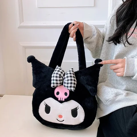 Женская вместительная сумка на плечо, новинка 2023, милая сумка kuromi, милая сумка для хранения Y2K с корицей