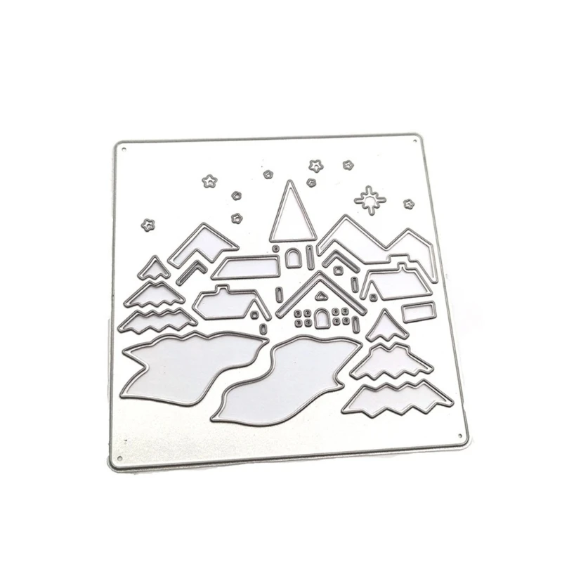 

Christmas Snow House Metal Cutting Dies Stencil DIY Scrapbooking Album Paper Card Template Mold Embossing Craft Decoration