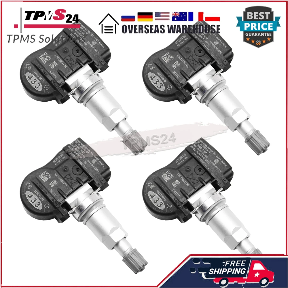 Датчик давления воздуха в шинах 68252495AB 68252495AA 68252495AC для 2018 DODGE DURANGO 2016-2018 JEEP GRAND CHEROKEE 433 МГц TPMS