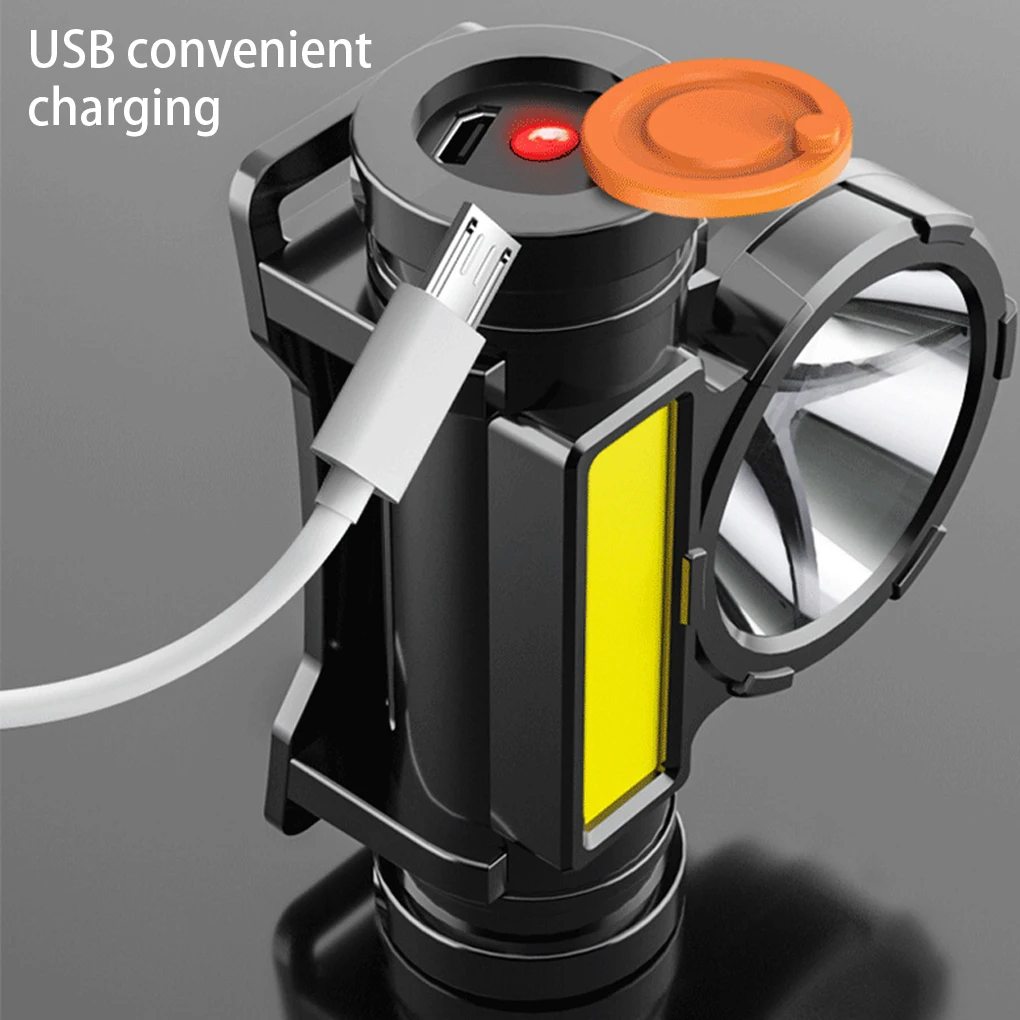 

Headlight Battery Flashlight USB Working Night Lantern Maintenance Running