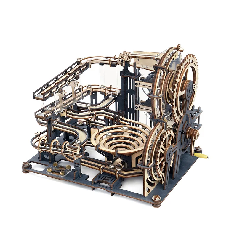 Обучающие 3D деревянные головоломки Robotime ROKR Marble Run сборная модель строительные