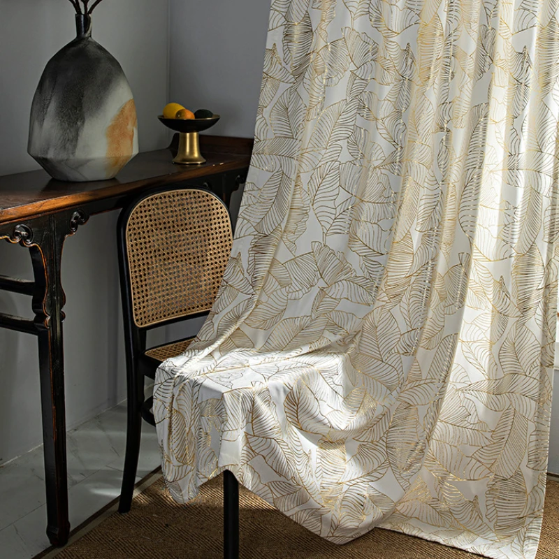 

Fabric Decoration Curtains for Living Room Dining Bedroom Curtain Window Home Cafe Tulle Bay Window Semi-shading Door
