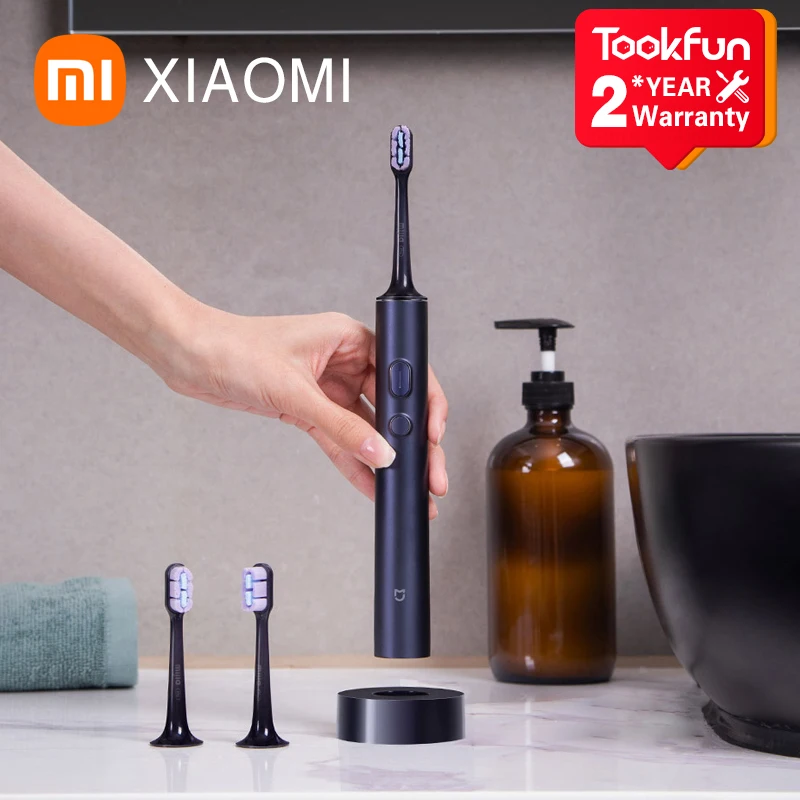 Enlarge 2022 XIAOMI MIJIA T700 Sonic Electric Toothbrush Teeth Whitening Ultrasonic Vibration Oral Cleaner Brush Smart APP LED Display