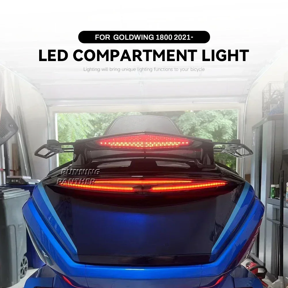 Motorcycle Top Box LED Trunk Luggage Lamp Turn Signal Brake Light For Honda Gold Wing GL1800 Tour DCT Airbag 2021-2024 2023