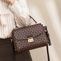 shoulder bags for women 2022 new luxury with crossbody strap and top handle plaid fashion vintage messenger female hot handbags
