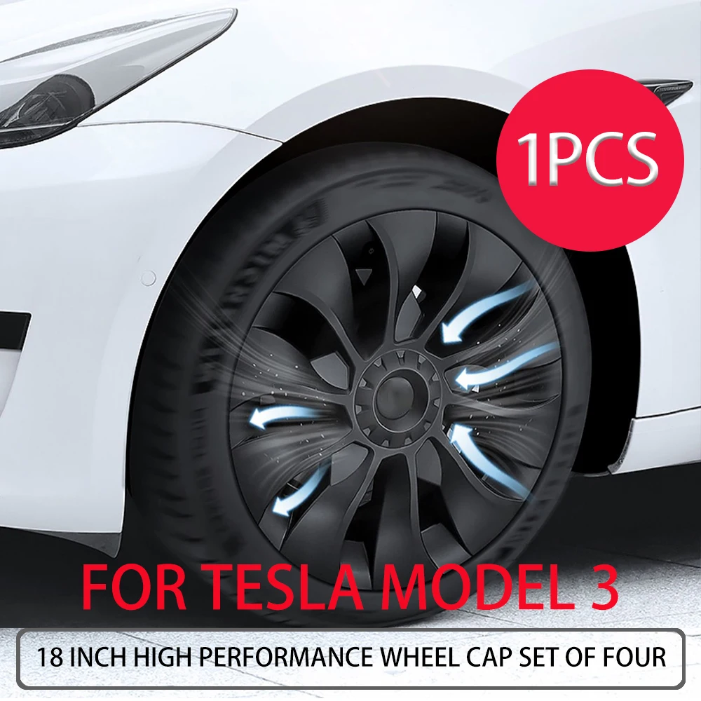 

1PCS For Tesla Model 3 18 Inch Hub Cap Original Car Replacement Wheel Cap Automobile Hubcap Full Cover Accessories Hubcap 21-22