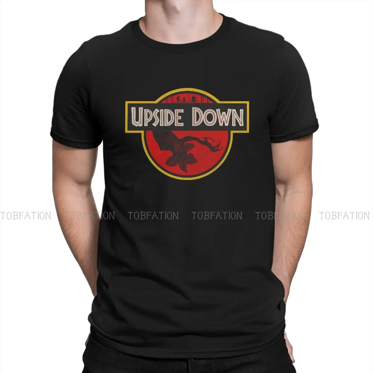 

Stranger Things Eleven Horror Film UPSIDE DOWN PARK T Shirt Vintage Alternative Tshirt Loose Crewneck Men Clothes