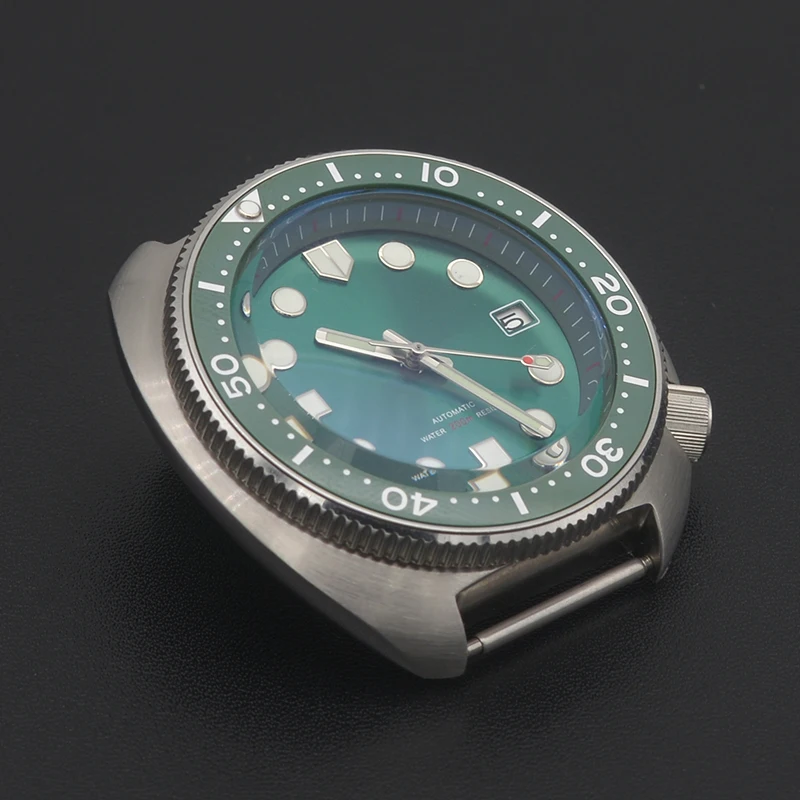 Mod 6105 6309 Turtle abalone watch head 200M waterproof with NH35 Japan Automatic Movement dial hands replace Men watch enlarge