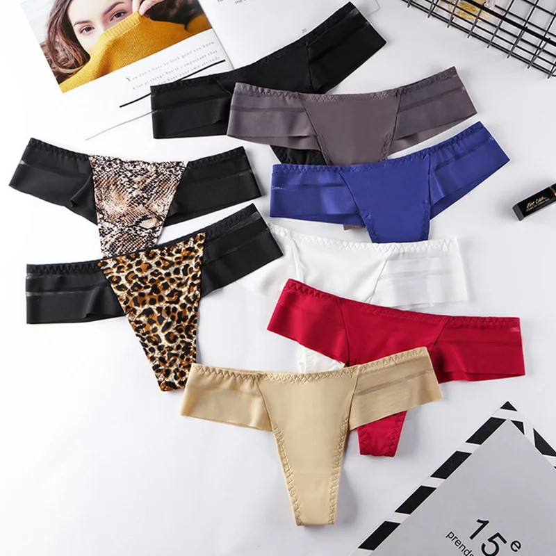 

Fashion Women Sexy Underwear Thongs Low Rise Soft Comfort G-string Transparent Panties Lady Temptation Breathable Lingerie Tanga