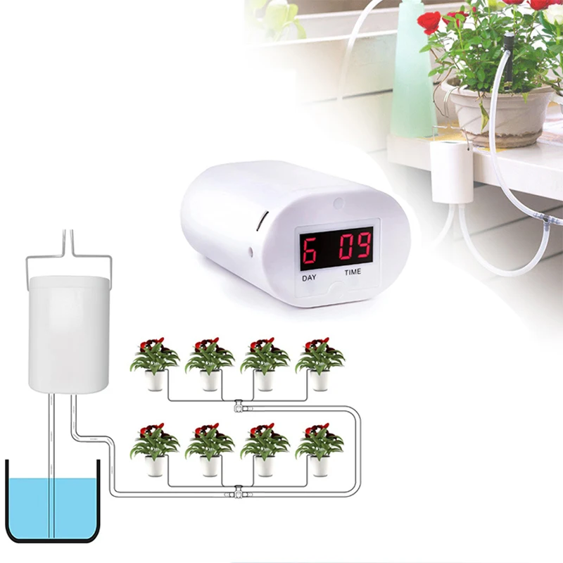 

Plant System Drip Automatic Flower Timer Pump Irrigation Watering Home Controller Household Pump Device Heads Sprinkler 2/4/8
