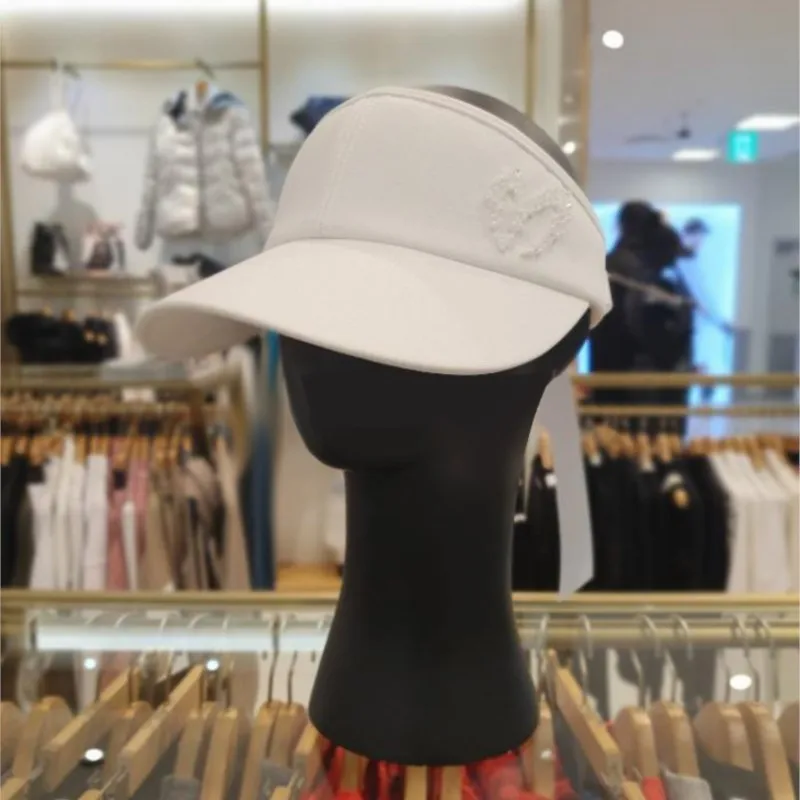 Golf Hat Girls sunscreen hat without top women's summer fashion Ribbon Hat with sun visor empty top cap