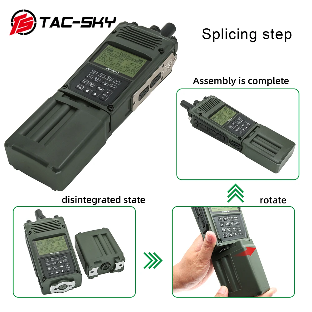 TS TAC-SKY AN/PRC 163 Tactical Military Radio Walkie Talkie Model Non-Functional Walkie Talkie Model for Baofeng UV5R