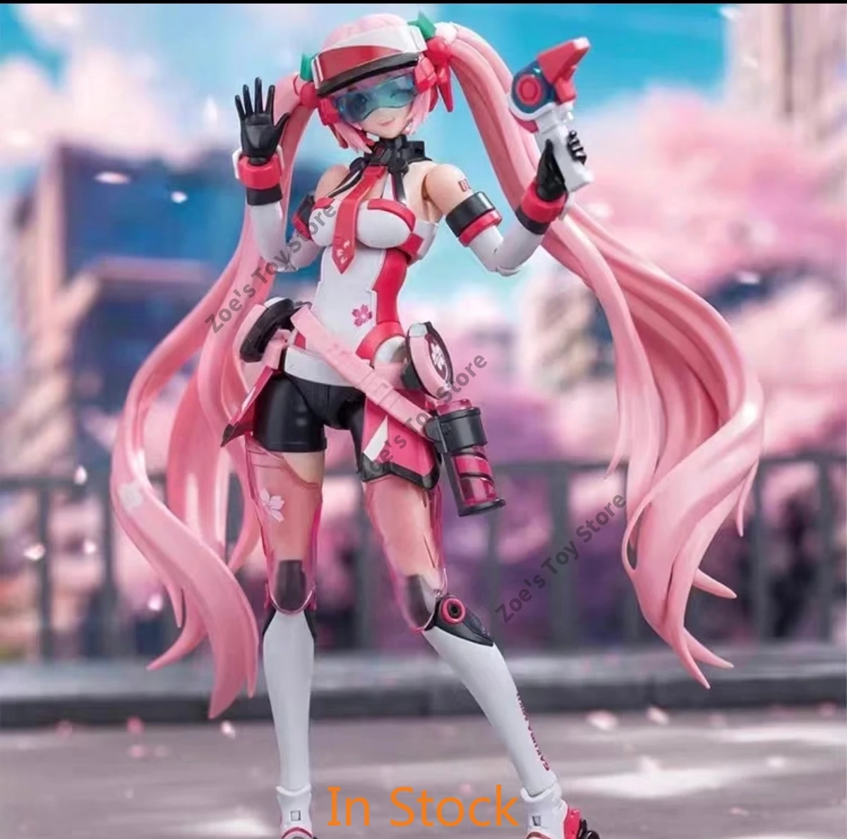 Фото SOSKILL Hatsune Miku Sakura Miku: Сборная фигурка девушки в мотоциклетном костюме (версия для сборки) Игрушка из серии аниме-персонажей, 16 см, в наличии №3