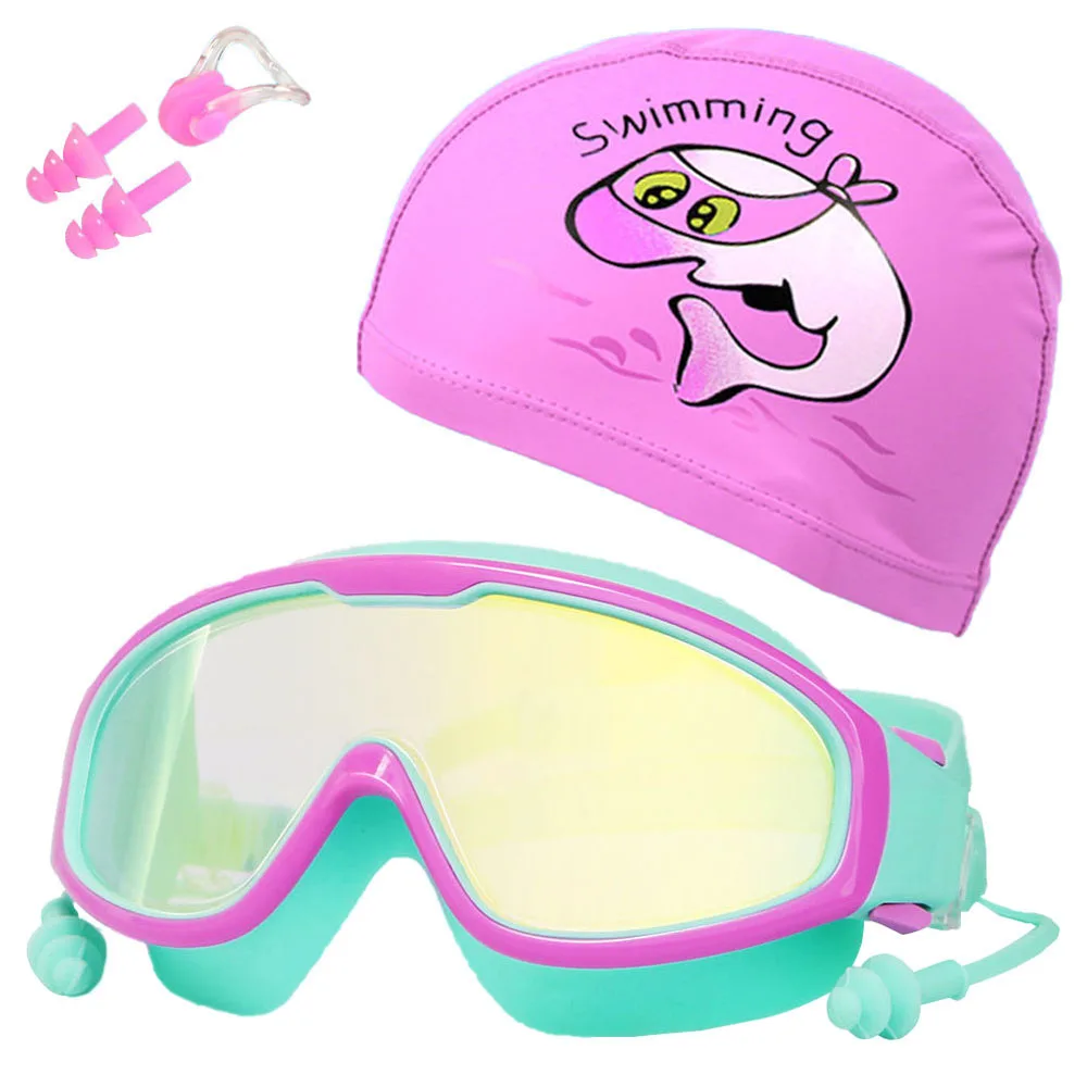 

Adjustable Colorful Children Kids Waterproof Silicone Anti Fog UV Shield Swimming Goggles Eyewear Eyeglasses Boy Girl Glasses