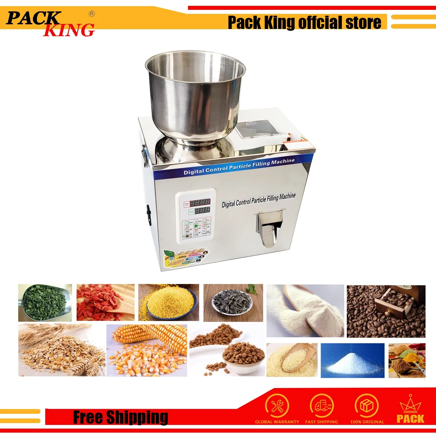

Particle Filling Machine Doser Powder Filler Tea Leaf Nuts Scale Herb Bean Seed Racking Medicine Corn Grain Free Shipping