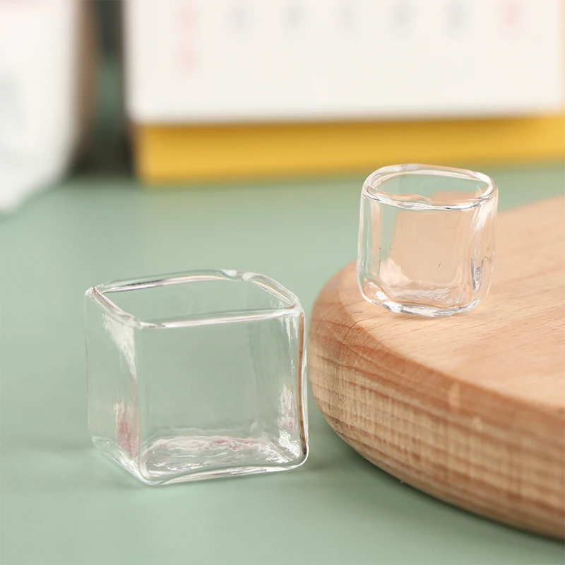 

1 шт., декоративная квадратная стеклянная мини-модель для кукольного домика