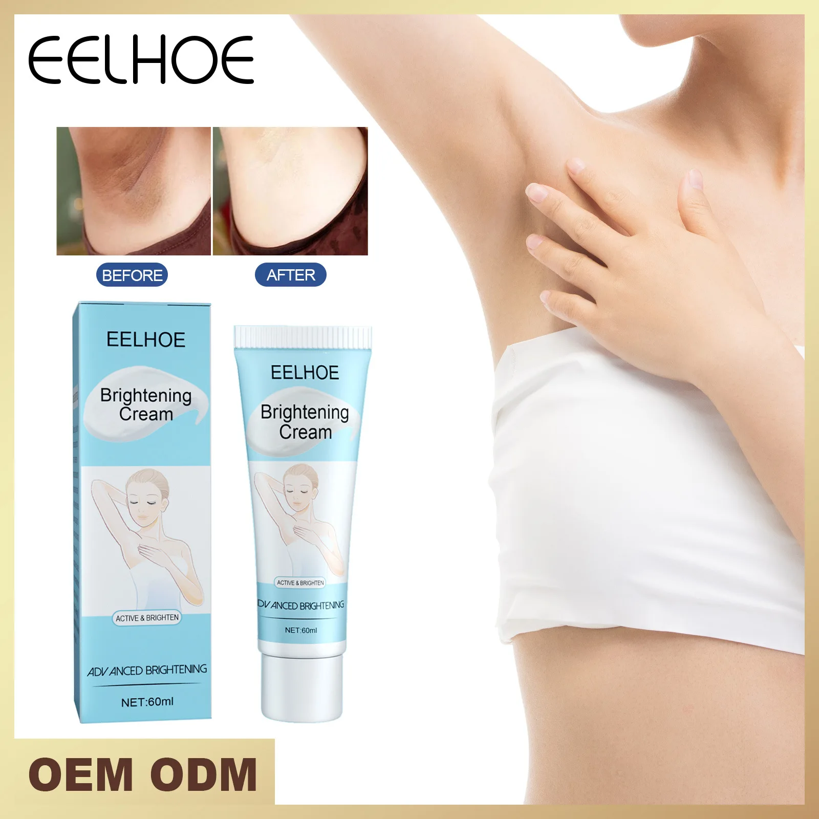 EELHOE Underarm Whitening Cream Brightening Cream Sensitive Area Clarifying Removing Dark Underarm Nest Beauty Brightening Cream