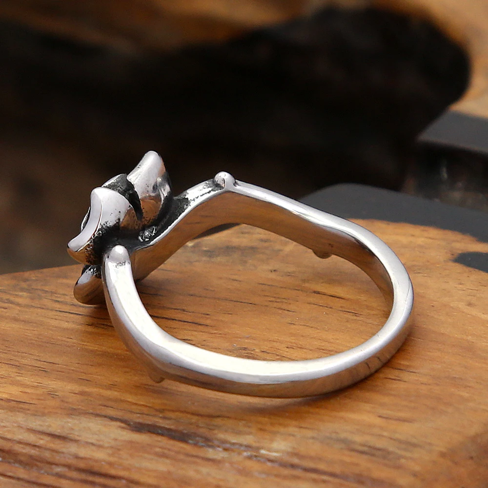 Модные винтажные кольца с розами из нержавеющей стали кольцо цветком в стиле