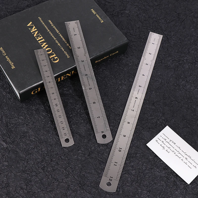 

3Pcs/set High Quality Stainless Steel Metal Ruler For Engineering School Office Drawing Measuring Tool 15cm/20cm/30cm New