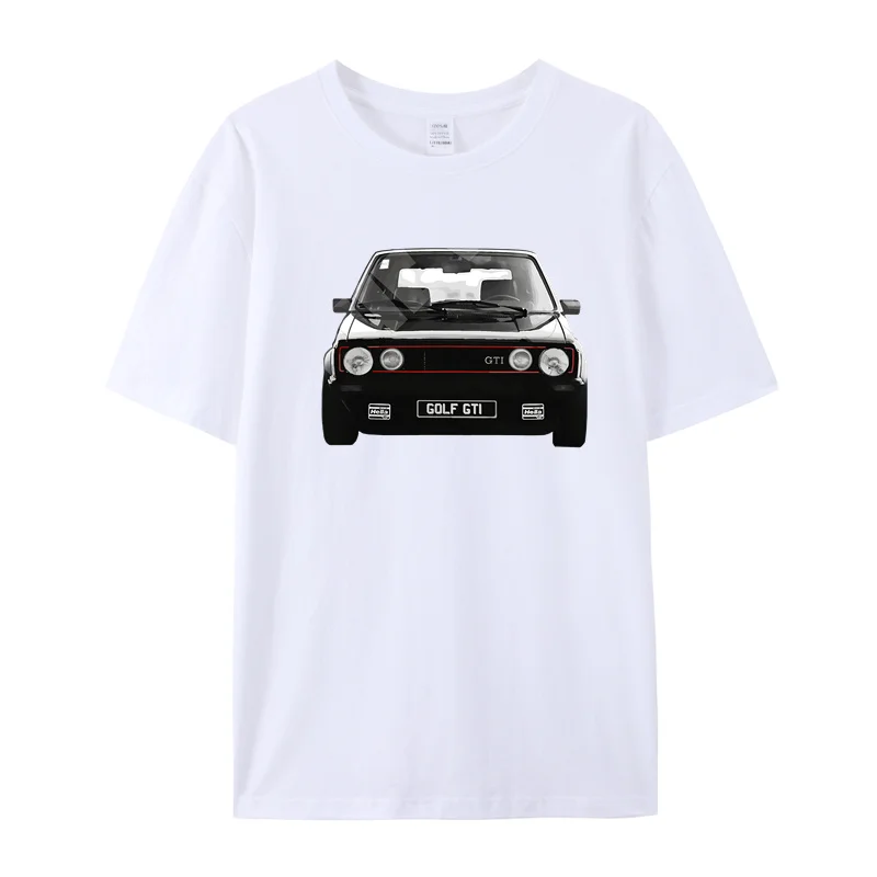 

Черная мужская белая футболка Golf Gti Mk1 с принтом спереди, 100% хлопок