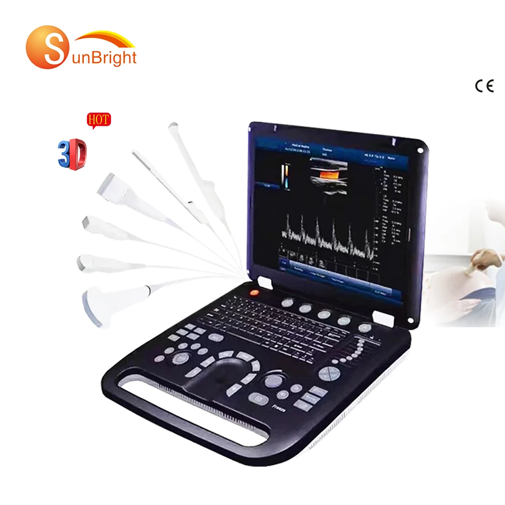 

High resolution 3D doppler ultrasound portable color echocardiogram SUN-906A best price color Doppler