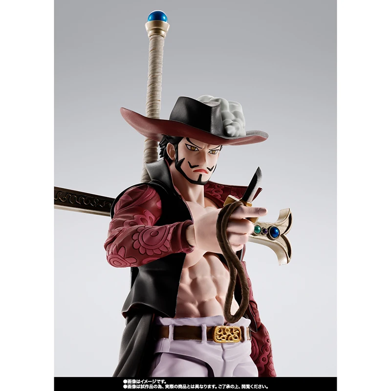 Фото В наличии 100% оригинальные Bandai S.H.Figuarts Shf Dracule Mihawk Hawkeye One Piece аниме фигурки модели коллекция игрушек №5