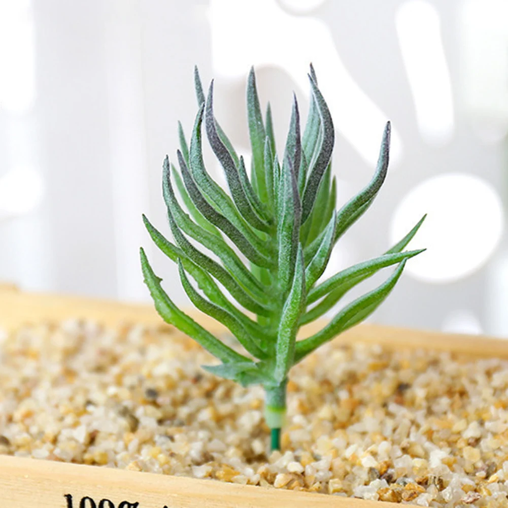 

1Pcs High Quality Artificial Succulents DIY Artificial Succulent Flocked Plant Fake Cactus Lotus Home Garden Decor