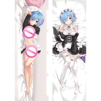 anime relife in a different world from zero pillowcase rem dakimakura double side printed girl body custom soft bedding pillow