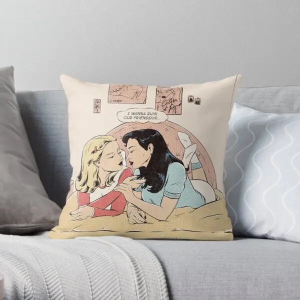 

Ruin Our Friendship Printing Throw Pillow Cover Comfort Fashion Bedroom Fashion Square Home Waist Wedding Pillows not include