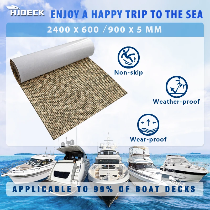 Eva Foam Mat Boat Flooring Artificial Deck Carpet Sheet Camouflage Yacht Surfboard Waterproof Antiskid Cuttable Tape Glue