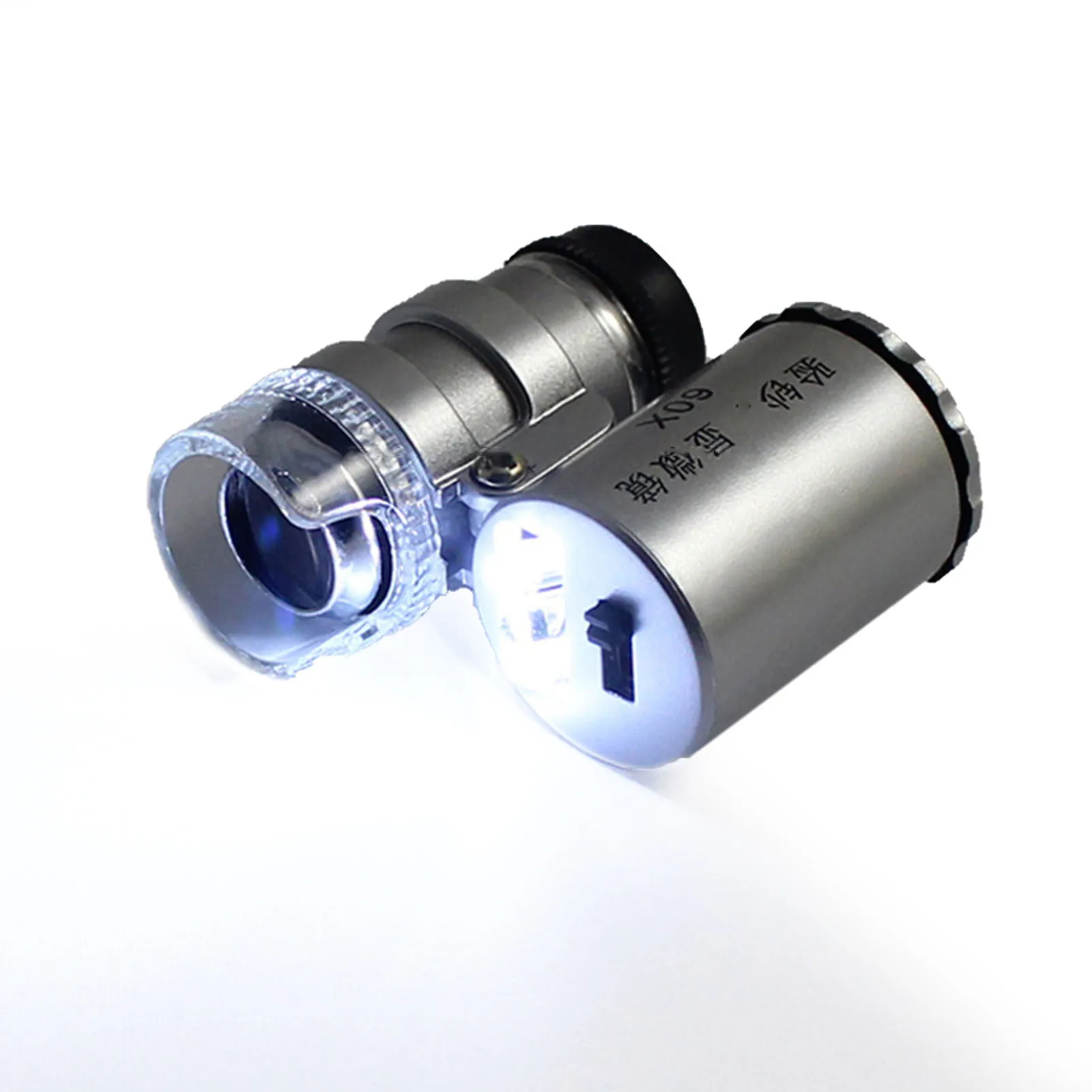 

60x Mini Pocket LED UV Jewellers Loupe Microscope Glass Jewellery Magnifier Jewelers Eye Loupe Portable Magnifying Glass