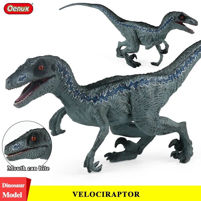 

Oenux New Jurassic Blue Velociraptor Indoraptor Dinosaur World Model Action Figures Collection PVC High Quality Toy Boy Gift