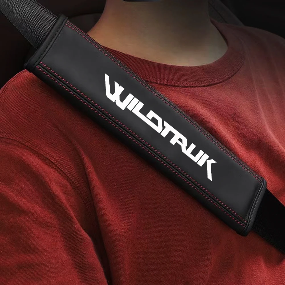 

1 pcs Leather Car Safety Belt Shoulder Cover Pad for Ford Ranger Wildtrak Car Shoulder Cover Seat Belt car accessories interior