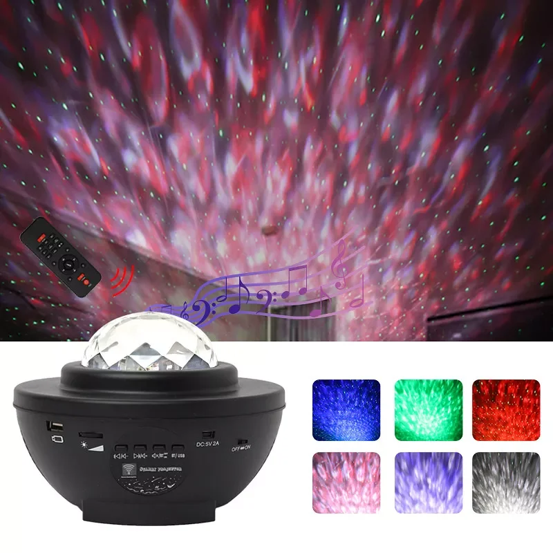 Light Projector With Music Speaker Remote Control Star Light Projector For Bedroom And Party Children's Birthday Present