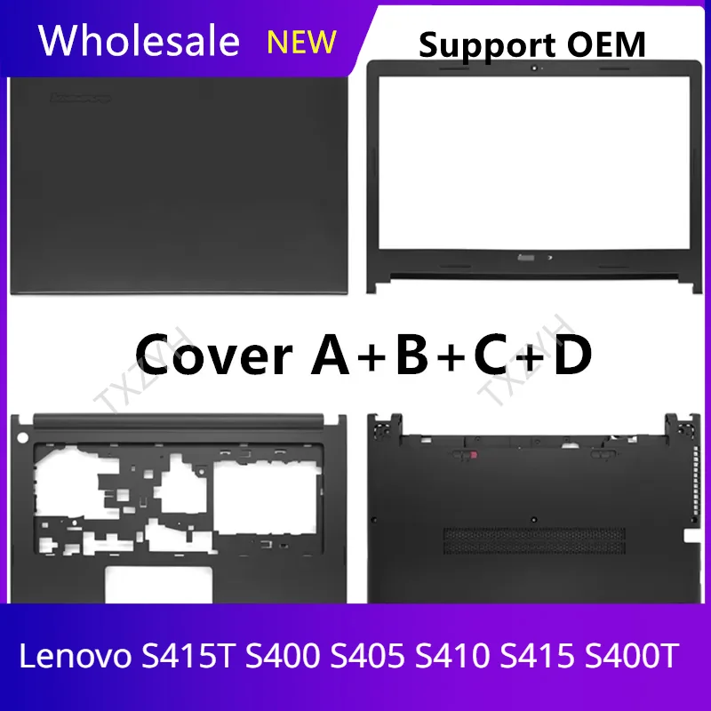 

New For Lenovo S400 S400T S405 S410 S415 S415T Laptop LCD back cover Front Bezel Hinges Palmrest Bottom Case A B C D Shell