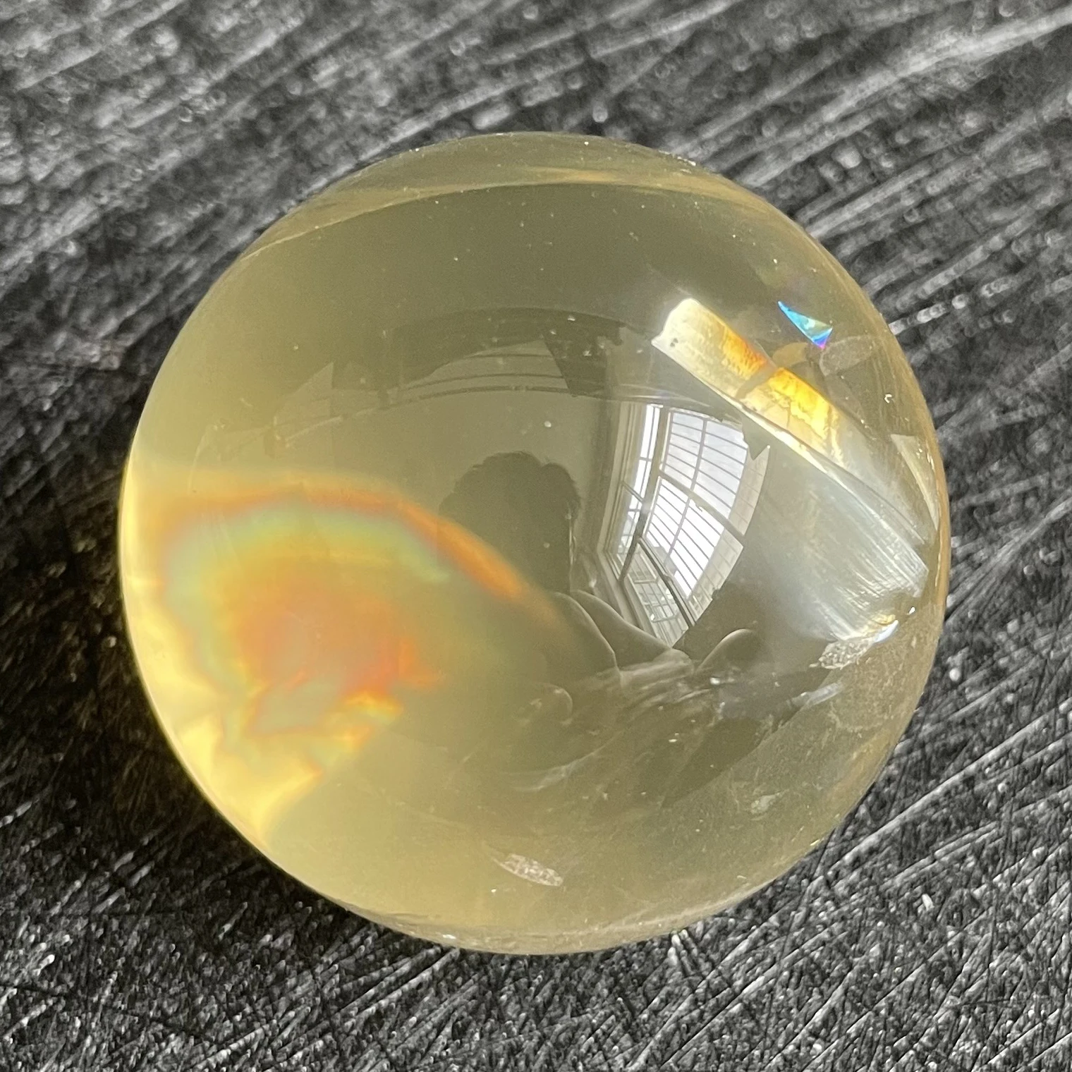 124 г натуральный камень цитрин хрустальный шар искусственная Сфера полированный