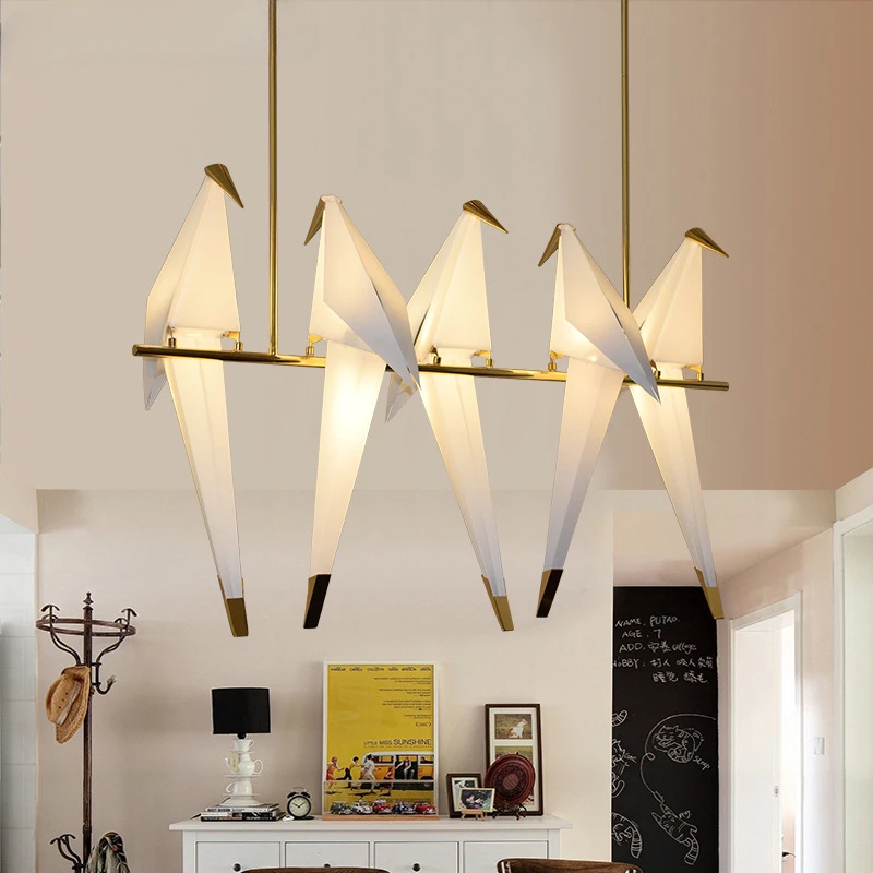 

Pendant Lamp Led Art Chandelier Light Room Decor Modern Bird Cage Interior Fixtures Bedroom Living Restaurant Ceiling Lustre