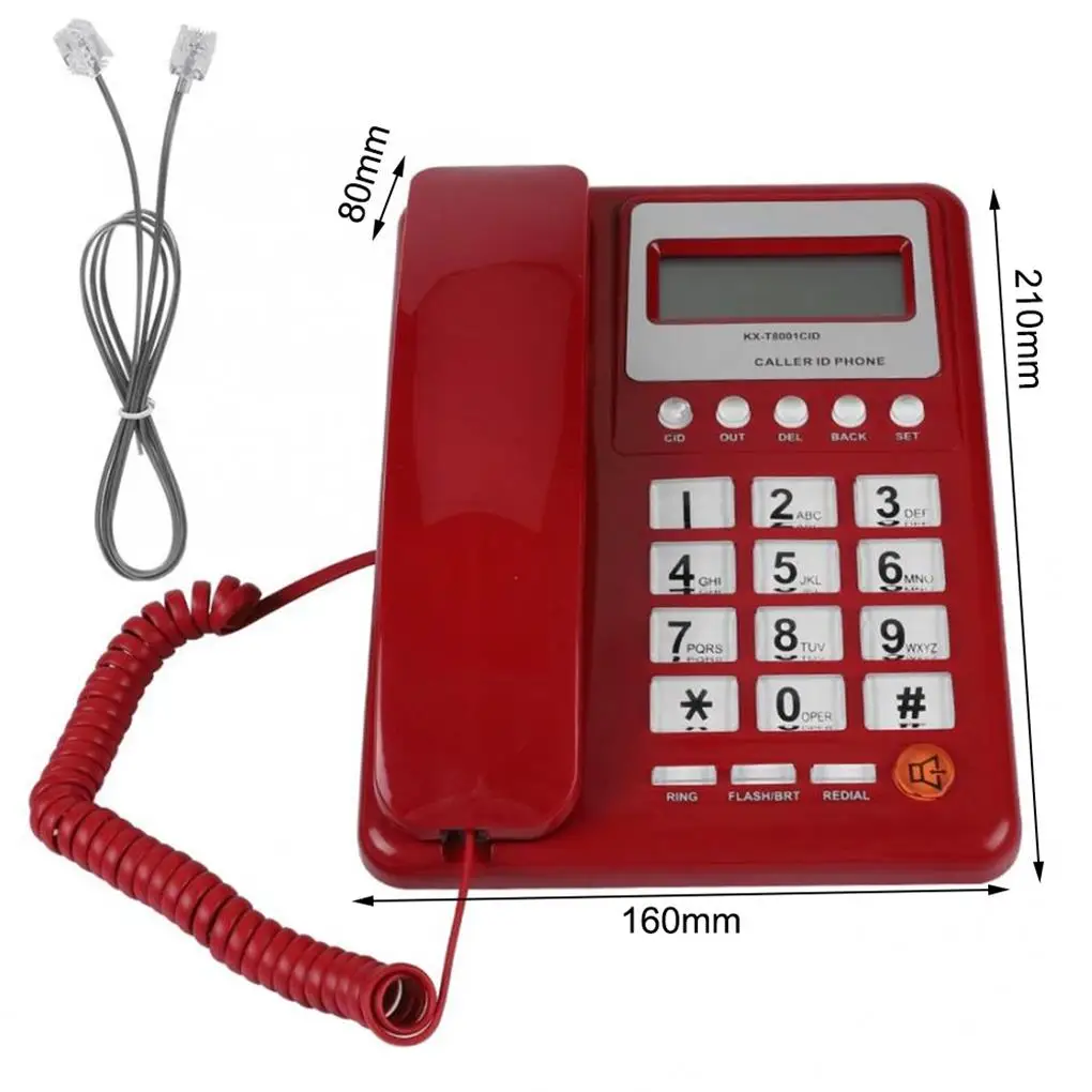 Landline Phone Corded Telephone LCD Screen Office Living Room Vintage Professional Calling Device Fixed Telephones