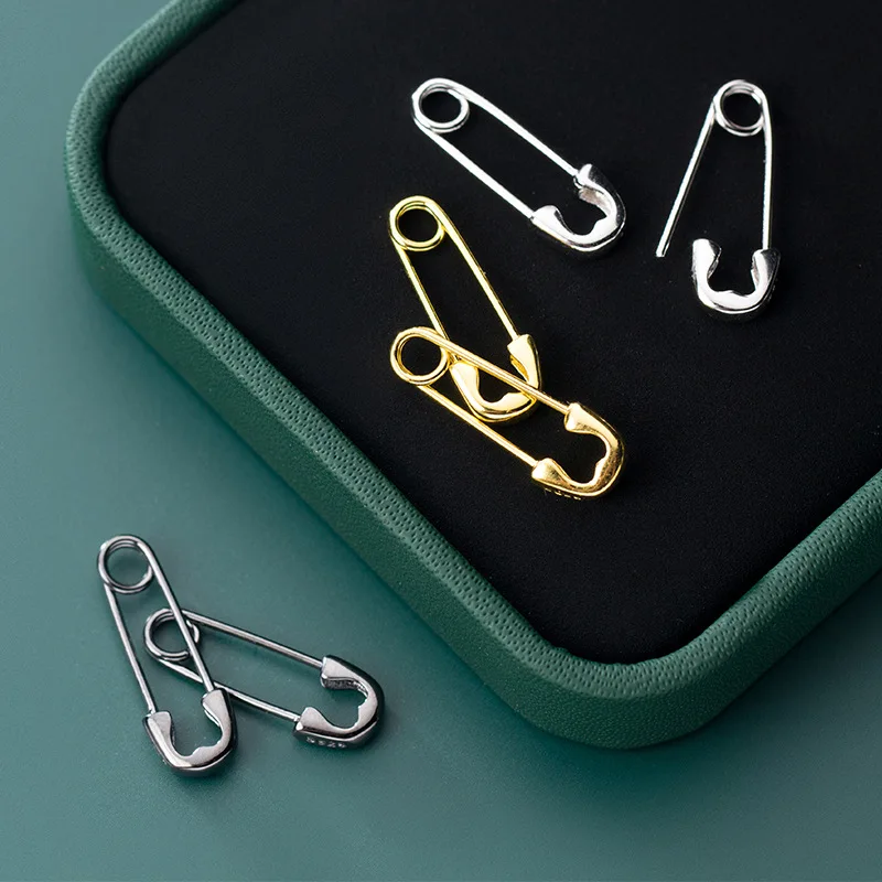 TrustDavis 1Pair Paper Clip Shape Ear Buckle Earring Creative New Design Lady Madam Women 925 Sterling Silver Jewelry DA381 - купить по