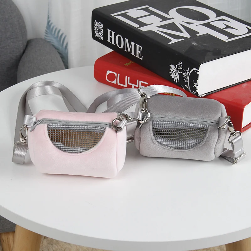 Портативная сумка для переноски маленьких домашних животных, цилиндр, дорожный хомяк, дышащая и удобная, сумка для переноски экзотических домашних животных