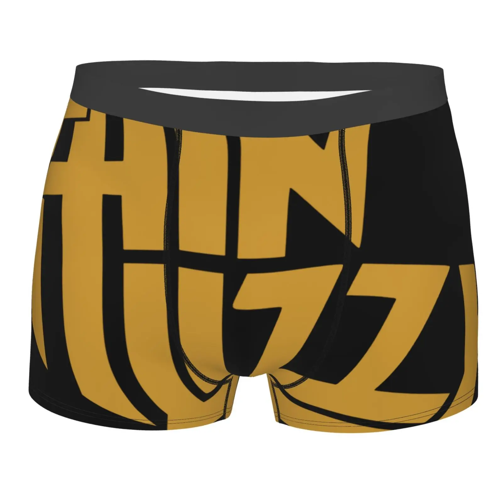 

Трусы-боксеры Lizzy 1970S мужские, тонкое нижнее белье с принтом легенды Фила линотта, забавные мужские шорты из полиэстера, черные