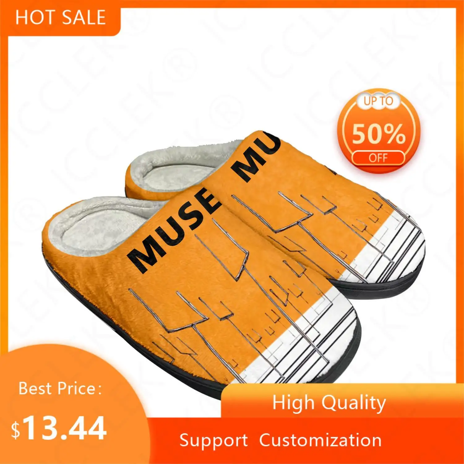 

Muse Rock Band England Pop Home Cotton Custom Slippers Mens Womens Sandals Plush Bedroom Casual Keep Warm Shoe Thermal Slipper