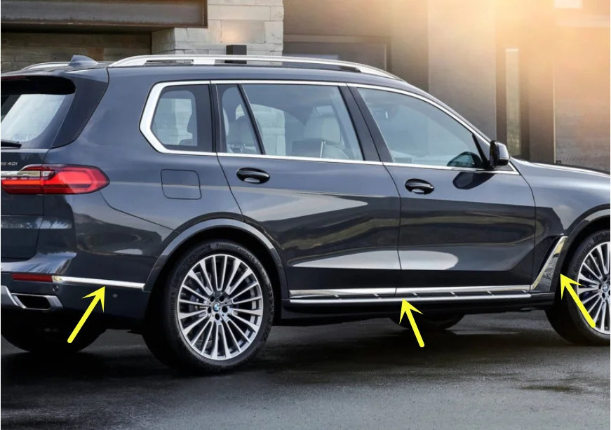 

For BMW X7 G07 2019 2020 2021 STAINLESS STEEL CAR SIDE DOOR BODY PROTECTOR MOLDING COVER TRIM