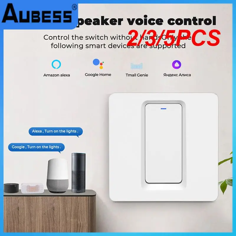 

2/3/5PCS Works With Alexa Google Home Smart Scene Switch Switches Smart Wall Light Switch Timer Tuya Zigbee Smart Switch