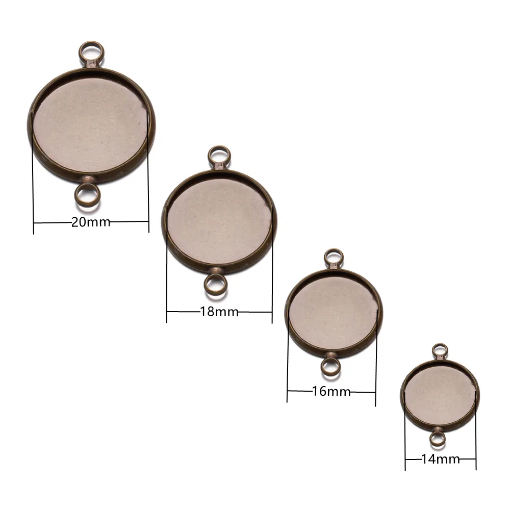Круглые базовые закрепки кабошона 10 шт. 10/12/14/16/18/20/25 мм пустые для браслетов