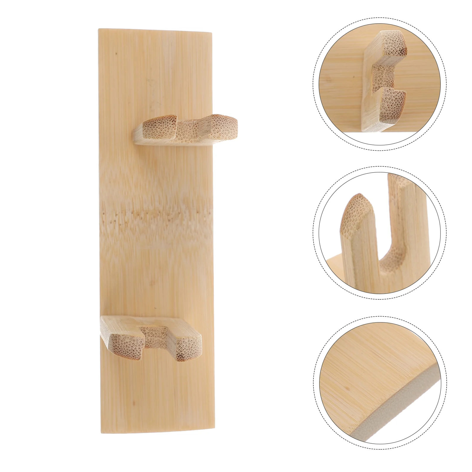 

Decor Fan Bracket Wooden Stand Ornaments 12.8X6CM Storage Japanese Miss